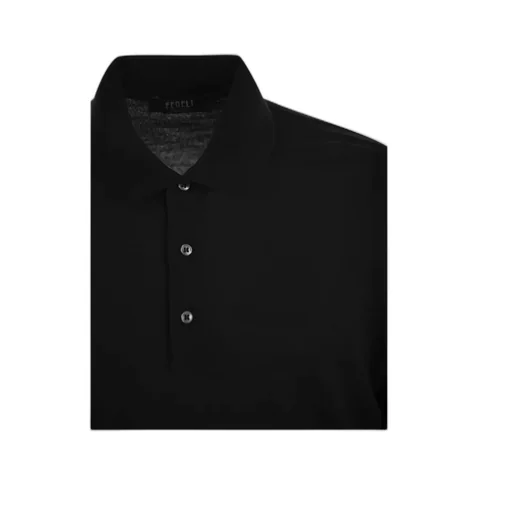 Virgin Wool Long-Sleeve Polo Shirt