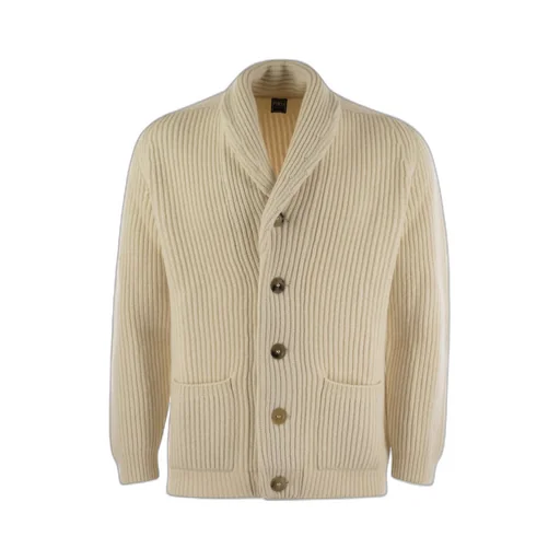Ribbed Shawl Lapel Cardigan