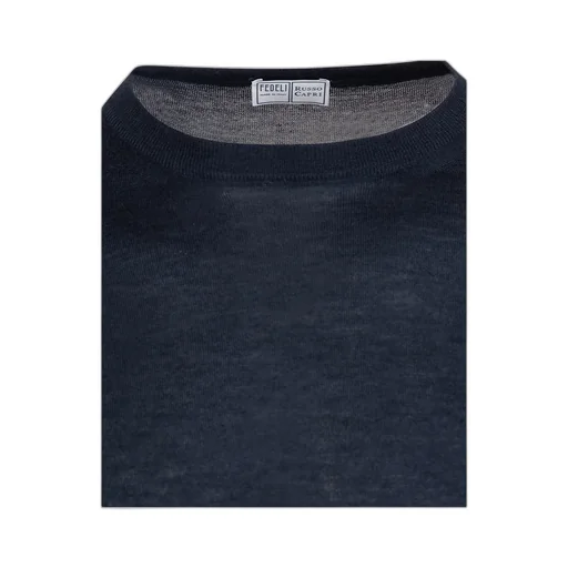 Round-Collar And Long-Sleeved Sweater