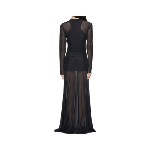 Sheer Layered Long Dress