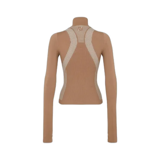 High-Neck Ribbed-Knit Ski Jumper