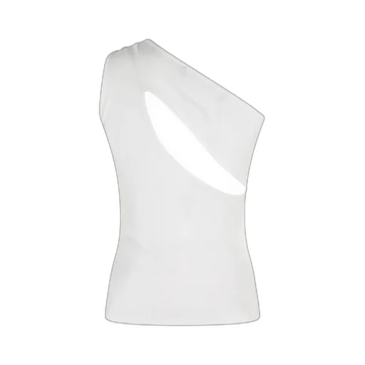 Jewel-Detail One-Shoulder Top