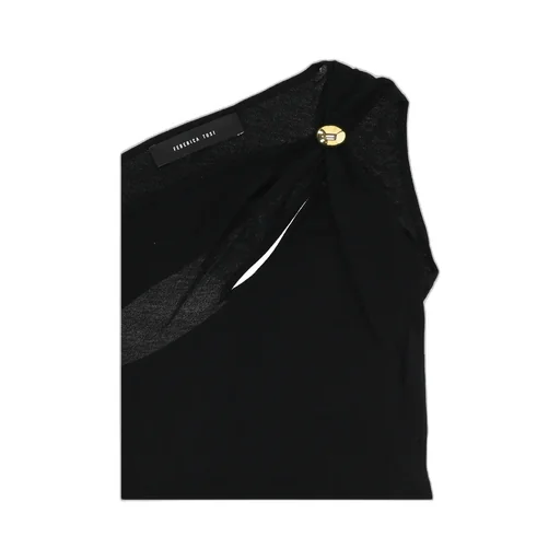 One Shoulder Jewel Accent Top