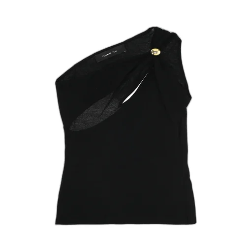 One Shoulder Jewel Accent Top