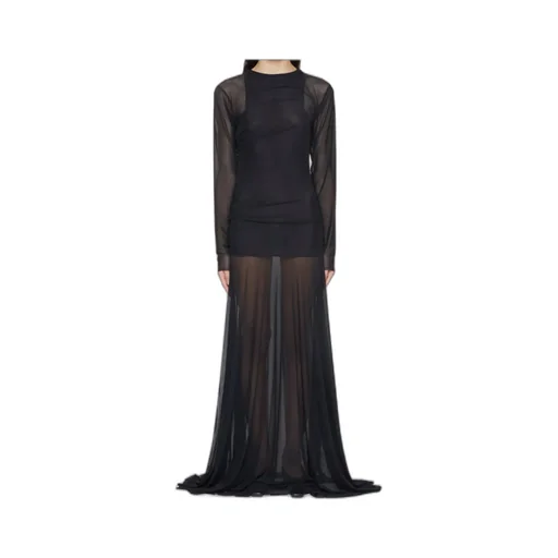 Sheer Layered Long Dress