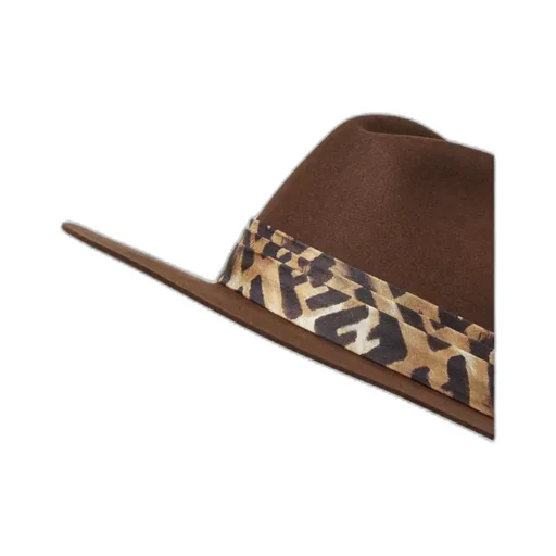 Logo Leopard Printed Felt Hat