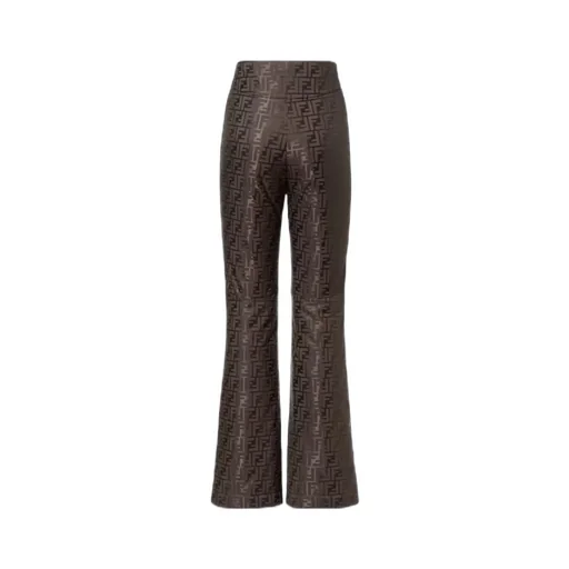 Ff Jacquard High-Waist Ski Trousers