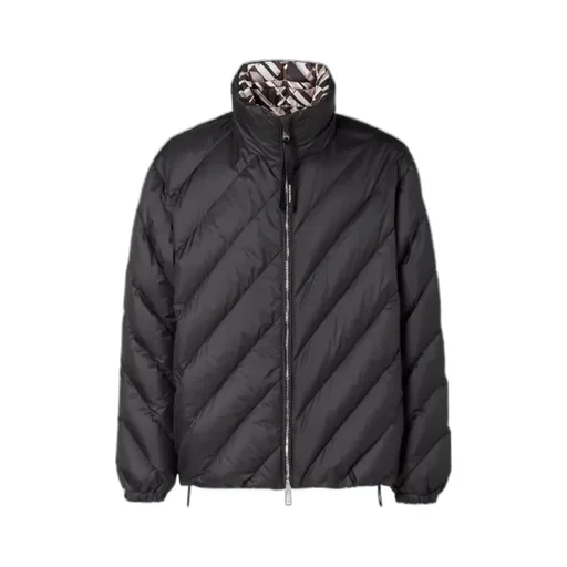 Reversible Black Nylon Down Jacket