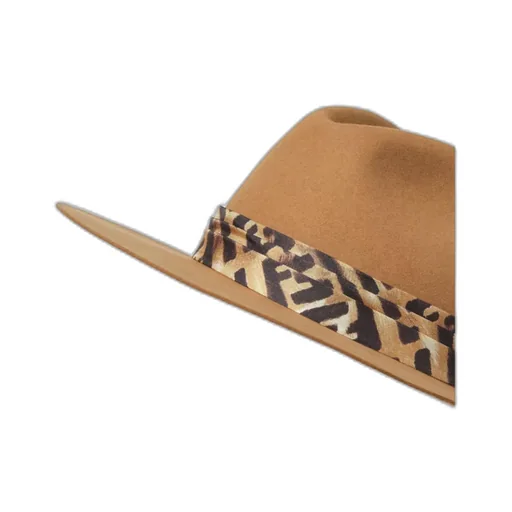 Logo Leopard Printed Felt Hat