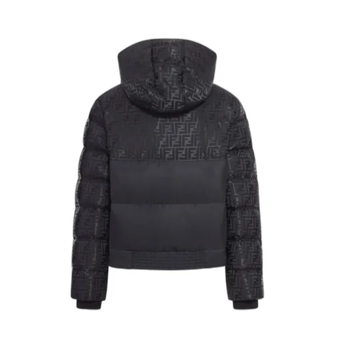 Ff Jacquard Hooded Padded Jacket