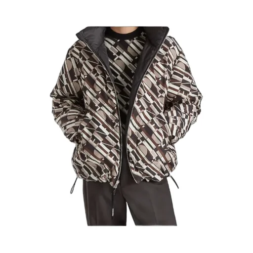 Reversible Black Nylon Down Jacket