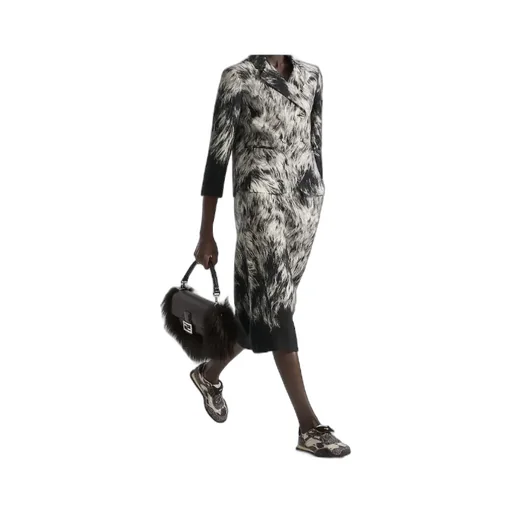 Frosted Fauna Wool And Silk Skirt