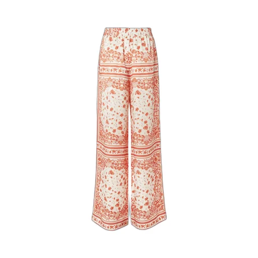 Coral Bandana Printed Wide-Leg Trousers