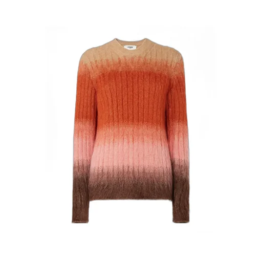 Gradient Long-Sleeve Knit Sweater
