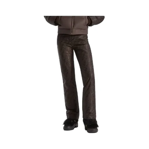 Ff Jacquard High-Waist Ski Trousers