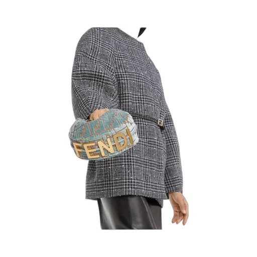 Fendigraphy Ff Jacquard Velvet Mini Tote Bag