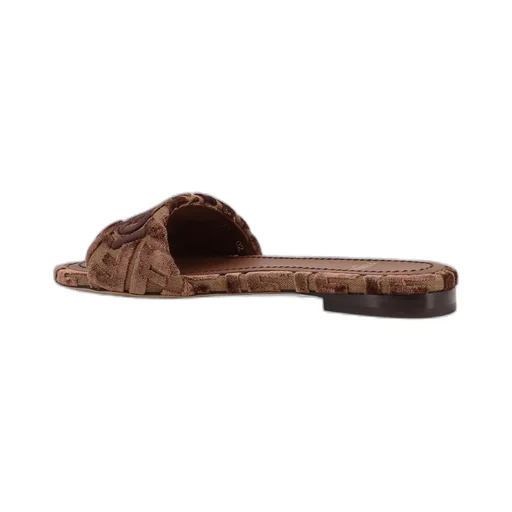 Ff Flocked Slip-On Sandals