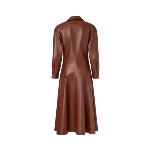 Brown Leather Dress