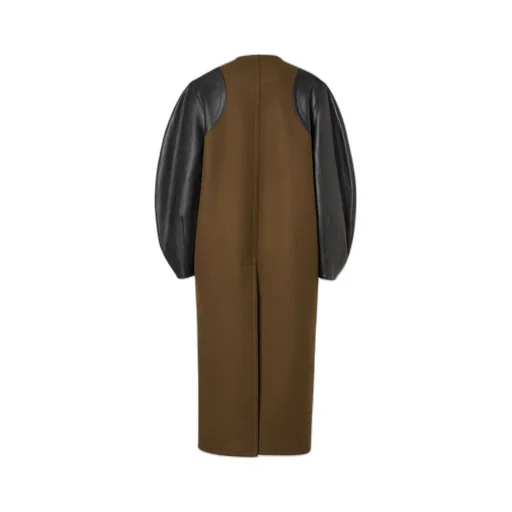 Single Breasted Belted Panelled Coat
