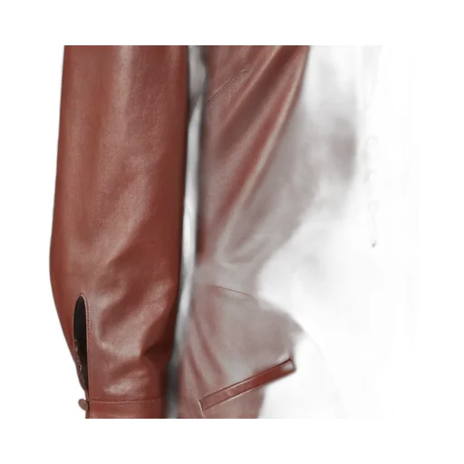 Brown Leather Dress