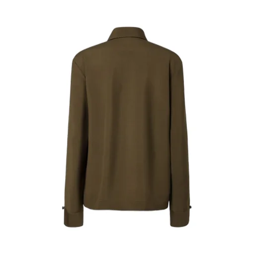 Long Sleeved Crossover Silhouette Shirt
