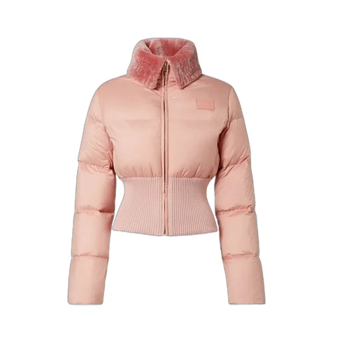 High Waistband Cropped Puffer Jacket