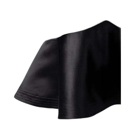 High Waist Peplum-Hem Midi Skirt