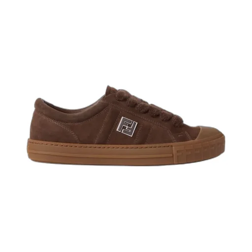 Brown Suede Low-Tops