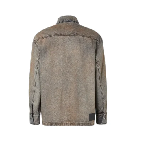 Long Sleeved Overdyed Denim Shirt
