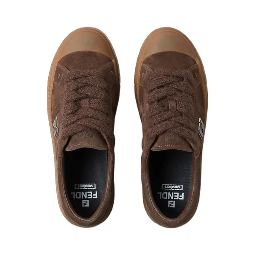 Brown Suede Low-Tops