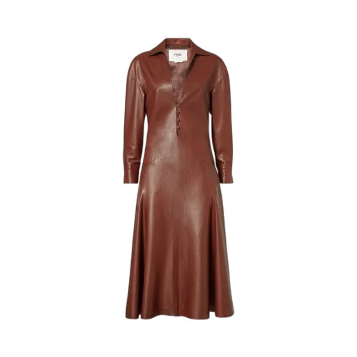 Brown Leather Dress