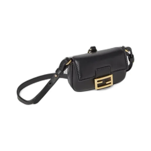 Black Nappa Leather Charm