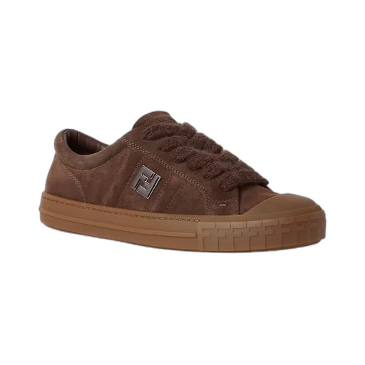 Brown Suede Low-Tops
