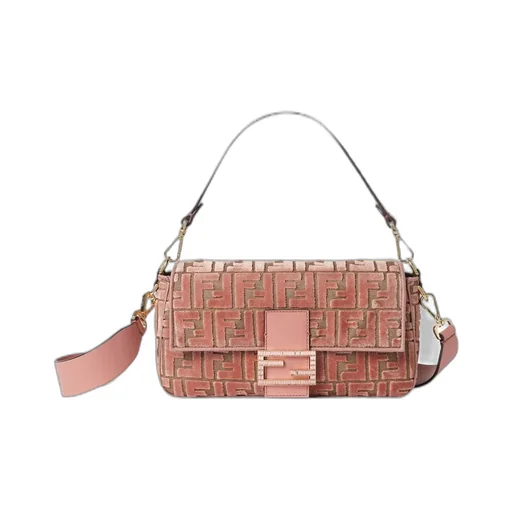 Baguette Ff Jacquard Shoulder Bag