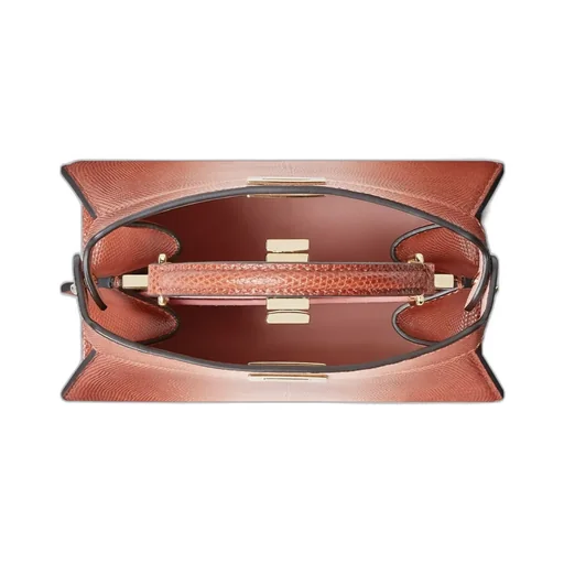 Gradient Pink Lizard Leather Bag
