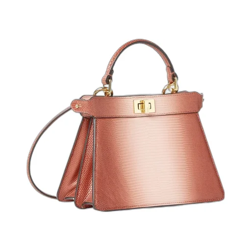 Gradient Pink Lizard Leather Bag
