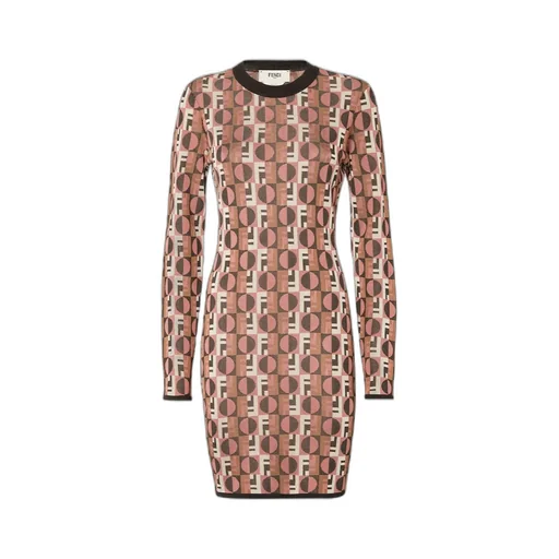 Optical Archive Print Long-Sleeve Mini Dress