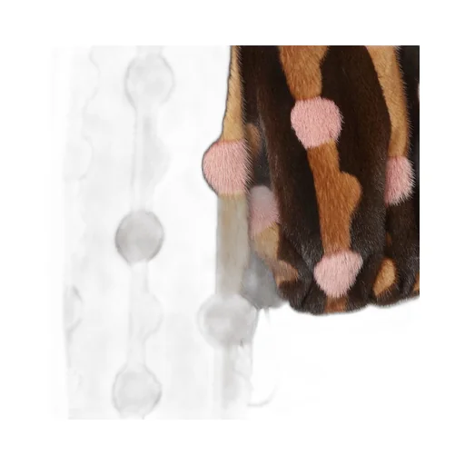 Dots Brown Mink Jacket