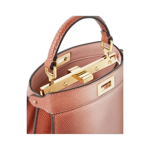 Gradient Pink Lizard Leather Bag
