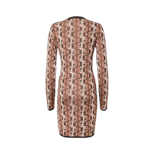 Optical Archive Print Long-Sleeve Mini Dress