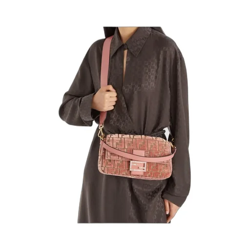 Baguette Ff Jacquard Shoulder Bag
