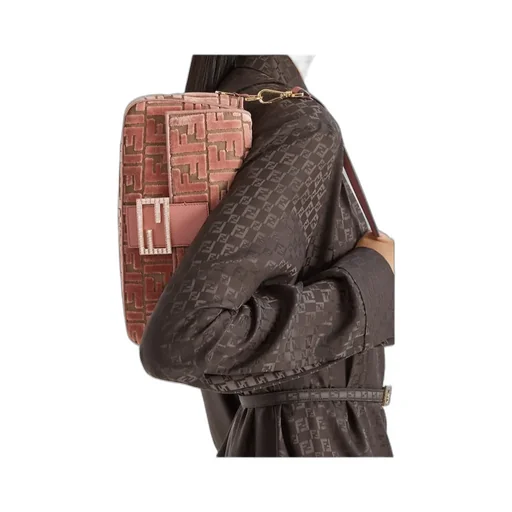 Baguette Ff Jacquard Shoulder Bag