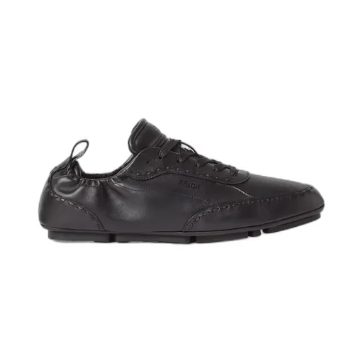 Black Leather Low-Tops