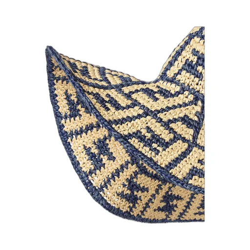 Blue Viscose And Cotton Hat
