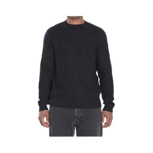 Ff Monogram Crewneck Knitted Jumper