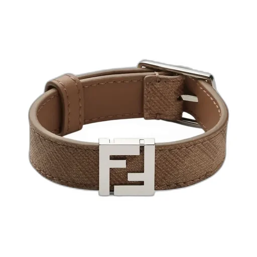 Ff Canvas And Leather Bracelet