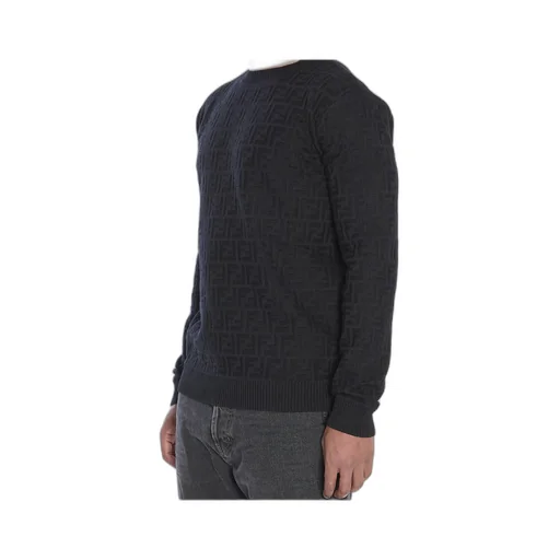 Ff Monogram Crewneck Knitted Jumper
