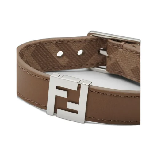 Ff Canvas And Leather Bracelet