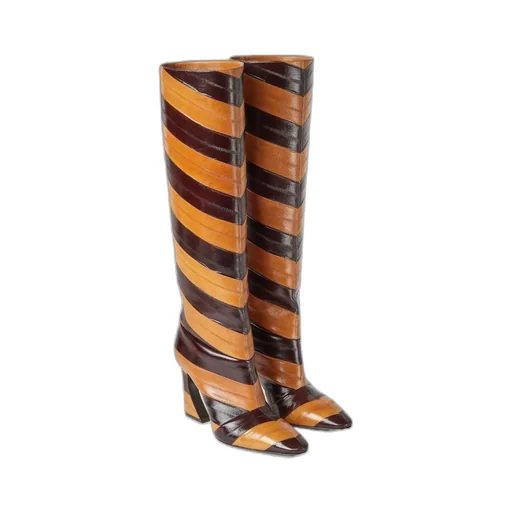 Arco Two-Toned Knee-High Boots