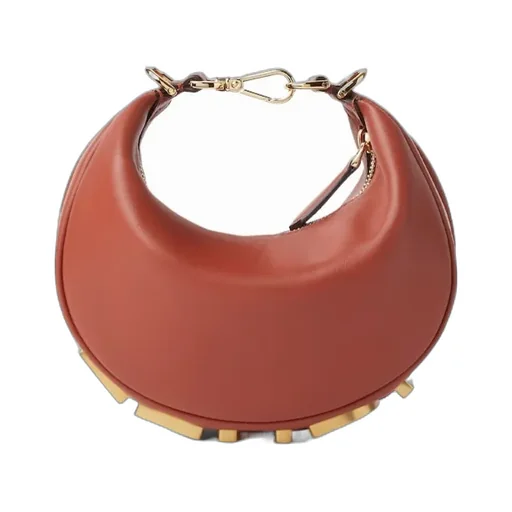 Fendigraphy Logo Plaque Mini Hobo Bag